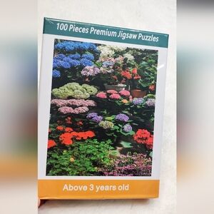 100 Piece Premium Jigsaw Puzzle with Colorful Flowers - Brand New